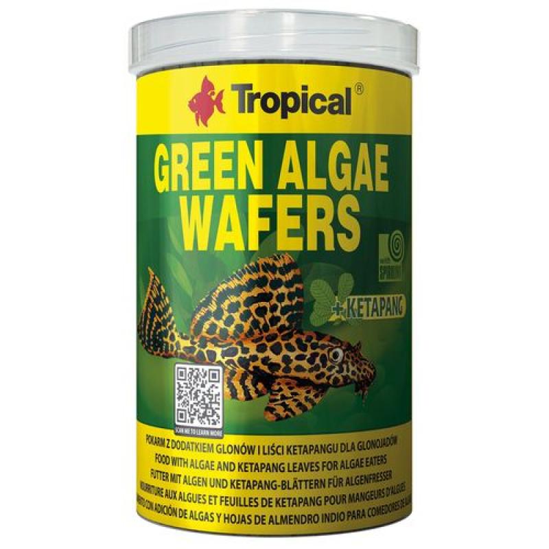 Tropical Green Algae Wafers 100ml/45g krmivo ve formě oplatek se spirulinou Tropical