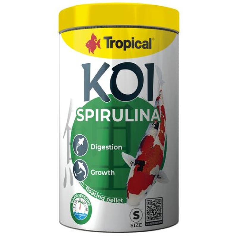 Tropical Koi Spirulina Pellet S 1l/320g plovoucí krmivo pro jezírkové ryby Tropical
