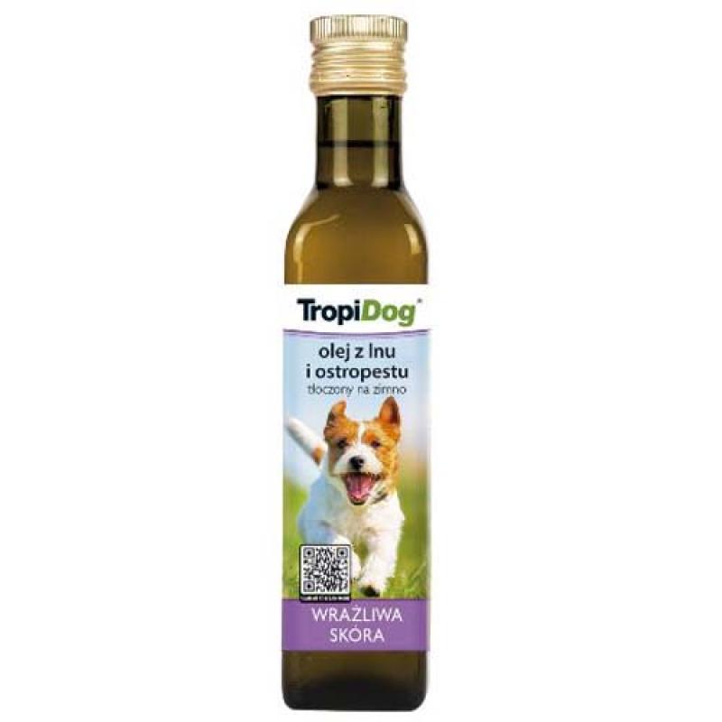 Tropidog Lněný a ostropestřecový olej pro psy 250ml Tropidog
