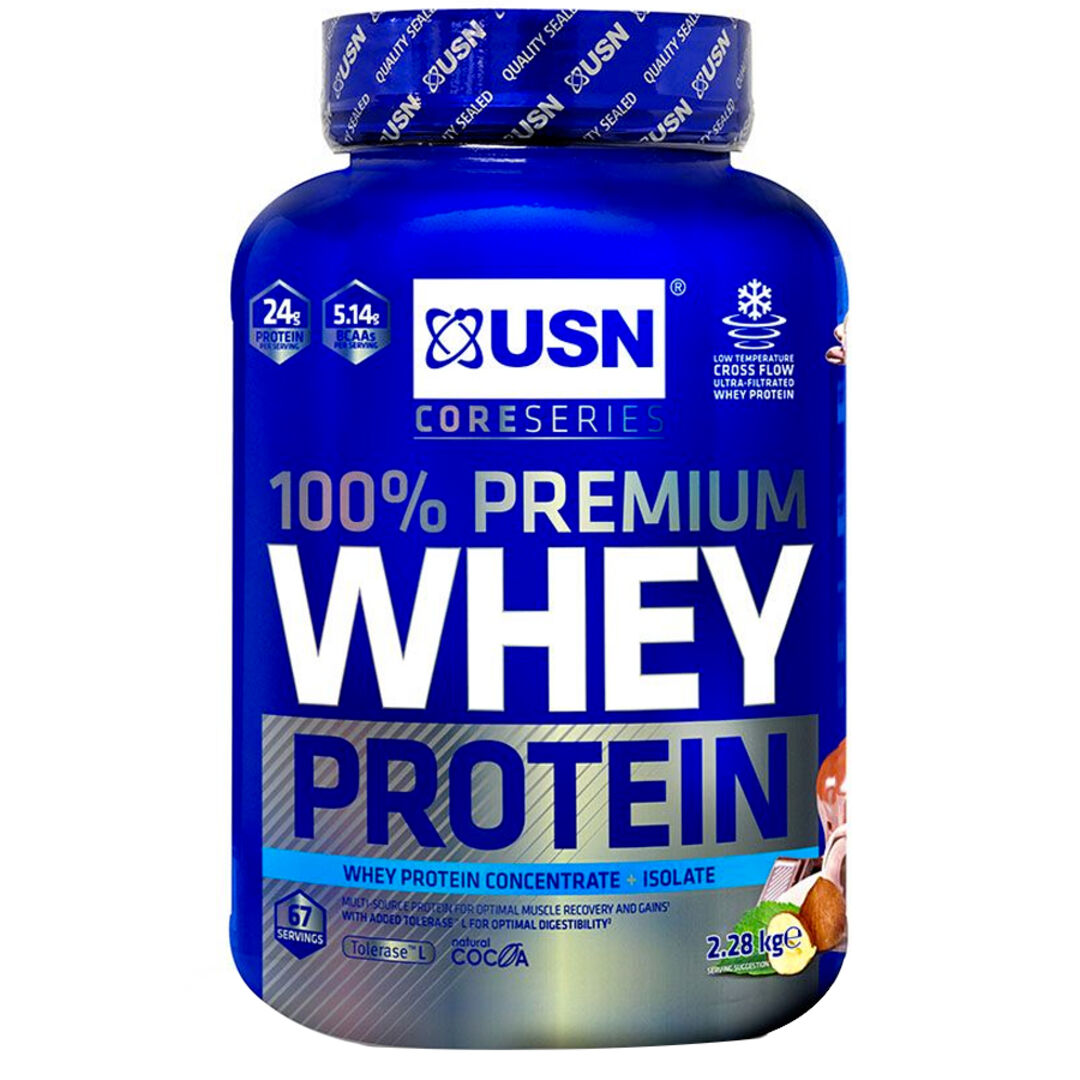 USN 100% Whey Protein Premium 908g - jahoda USN