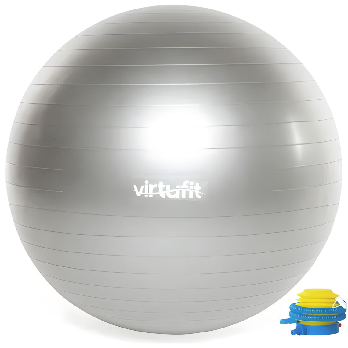 VIRTUFIT Gymnastický míč s pumpičkou Anti-Burst šedý 45 cm VIRTUFIT