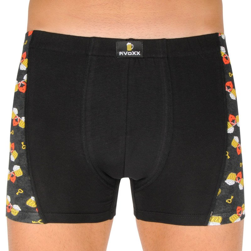 VoXX Pánské boxerky černé (Kamil pivo/love) M VoXX