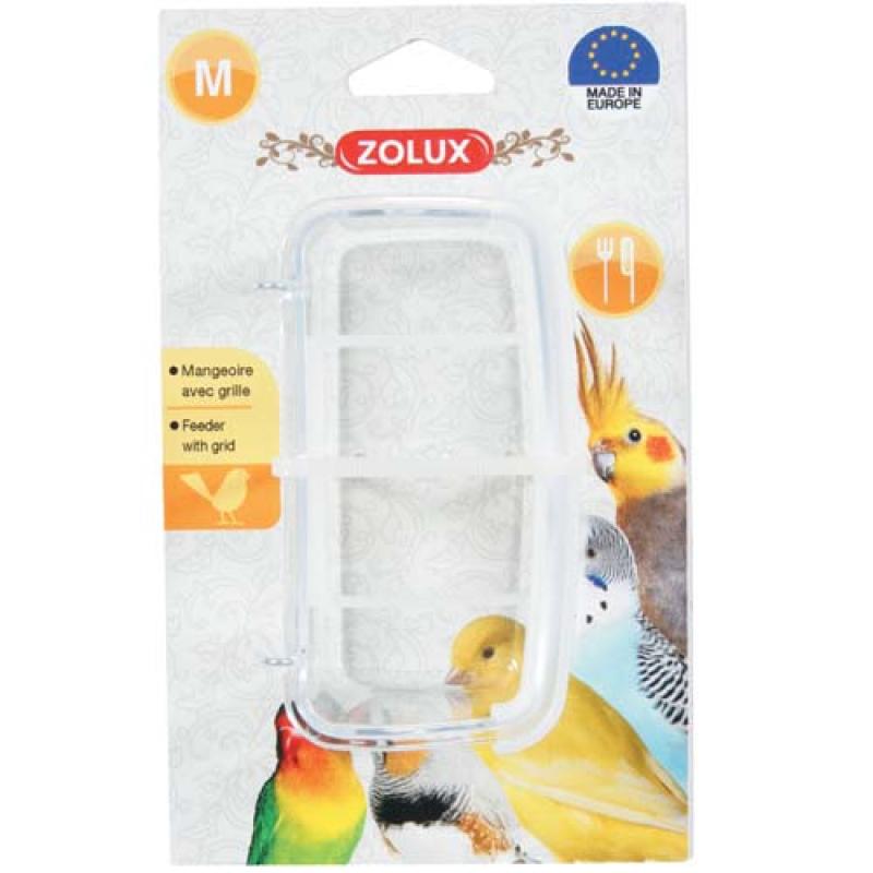 Zolux Krmítko pro ptáky plast s dělící mřížkou 10cm Zolux