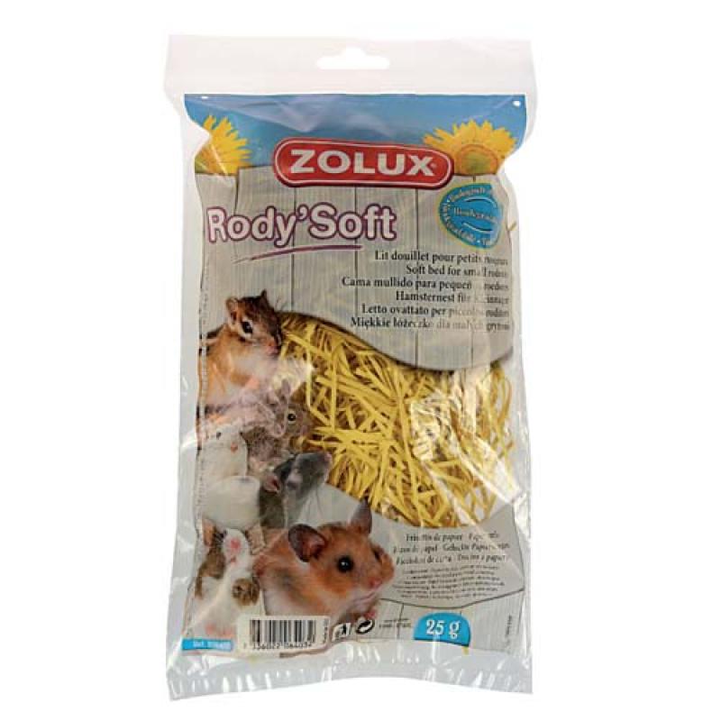 Zolux RODY výstelka do hnízda pro hlodavce-jemné barevné papírové proužky 25g Zolux