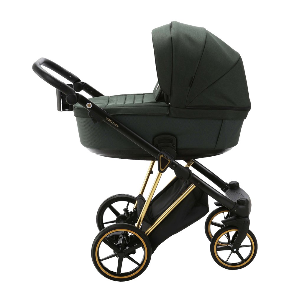 ADAMEX Kočárek kombinovaný Belissa Special Edition Dark Green/Gold ADAMEX