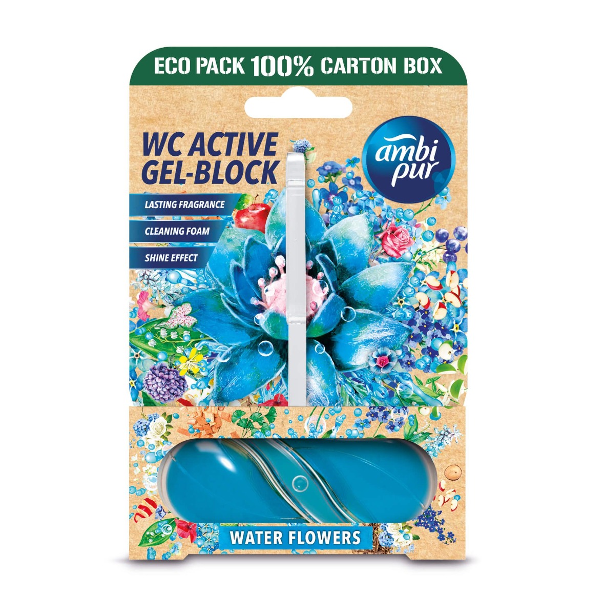 Ambi Pur WC Active gel-blok vodní květy 45 g Ambi Pur