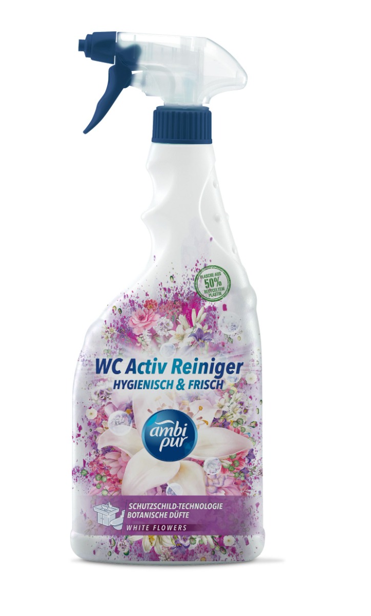 Ambi Pur WC Active sprej bílé květy 750 ml Ambi Pur