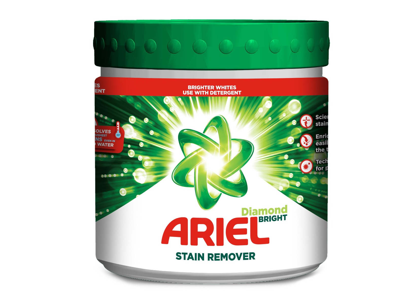 Ariel Odstraňovač skvrn na bílé prádlo prášek 500 g Ariel