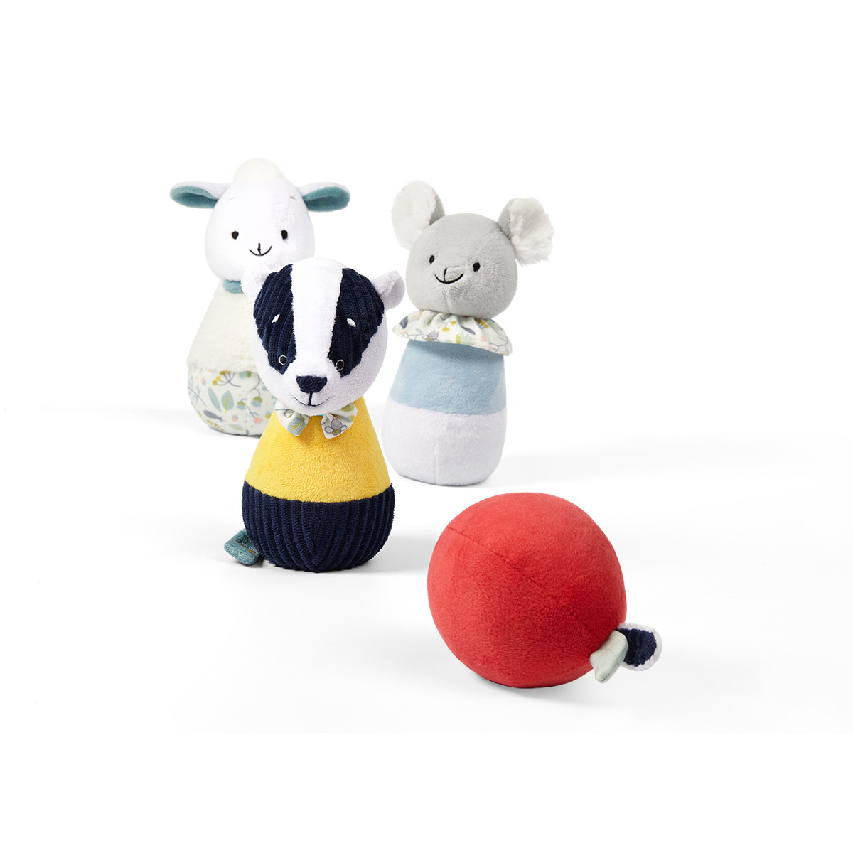 Babyono Edukační plyšové kuželky Badger Edmund Friend