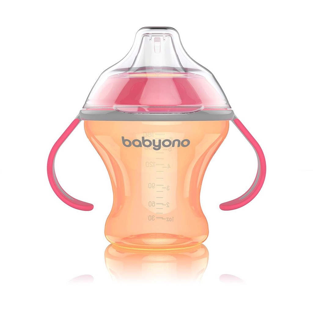 Babyono Nekapající hrneček s měkkým pítkem - zeleno/modrý Babyono
