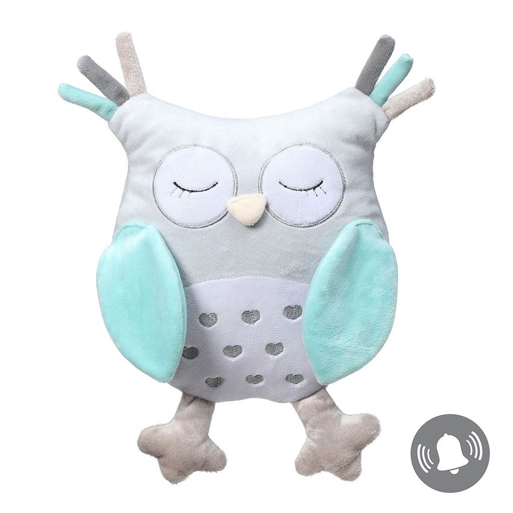 Babyono Plyšová hračka s chrastítkem Owl Sofia - růžová Babyono