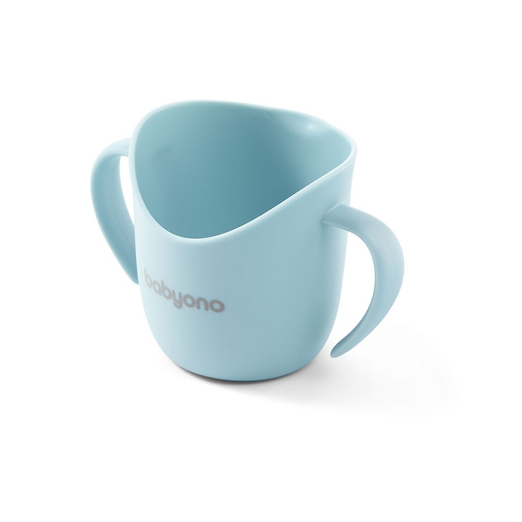 Babyono Tréninkový hrneček s oušky Flow - modrý Babyono