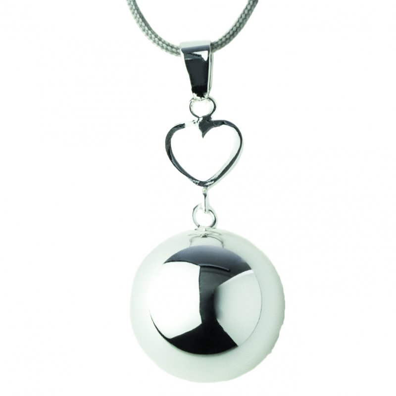Bola těhotenská rolnička FANTASY Silver heart Bola