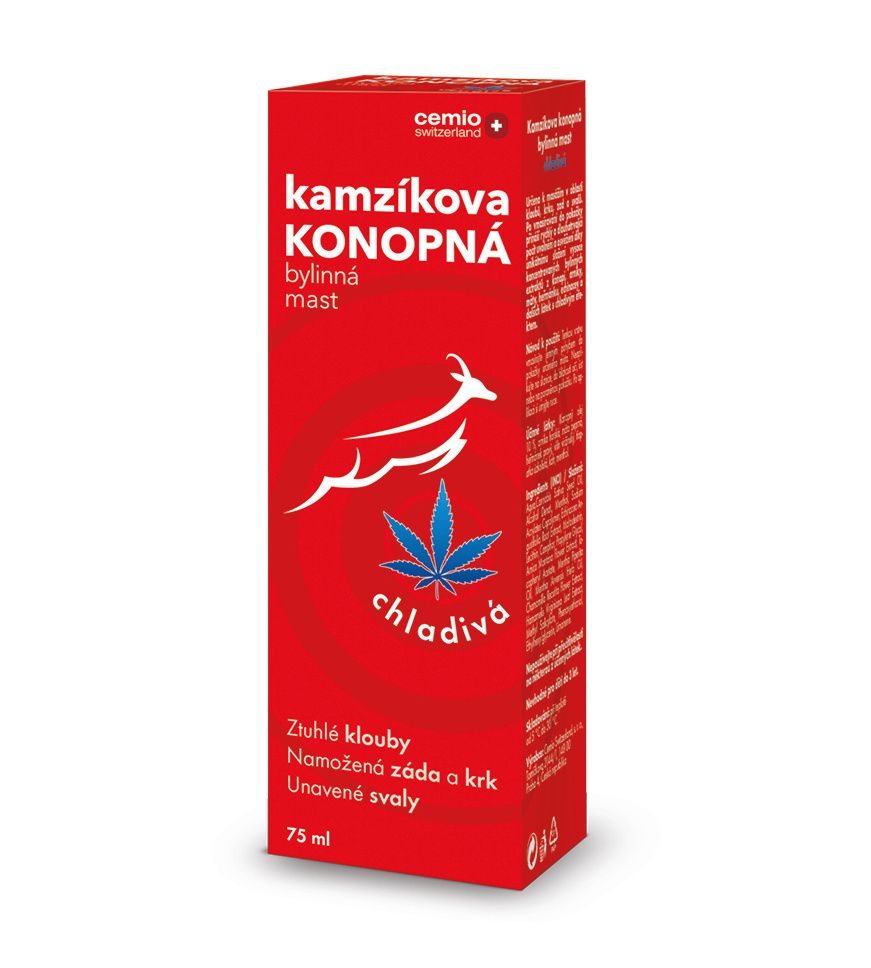 Cemio Kamzíkova konopná mast chladivá 75 ml Cemio