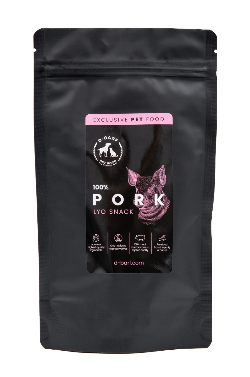 D-Barf Lyo vepřové kousky snack pro psy a kočky 20 g D-Barf