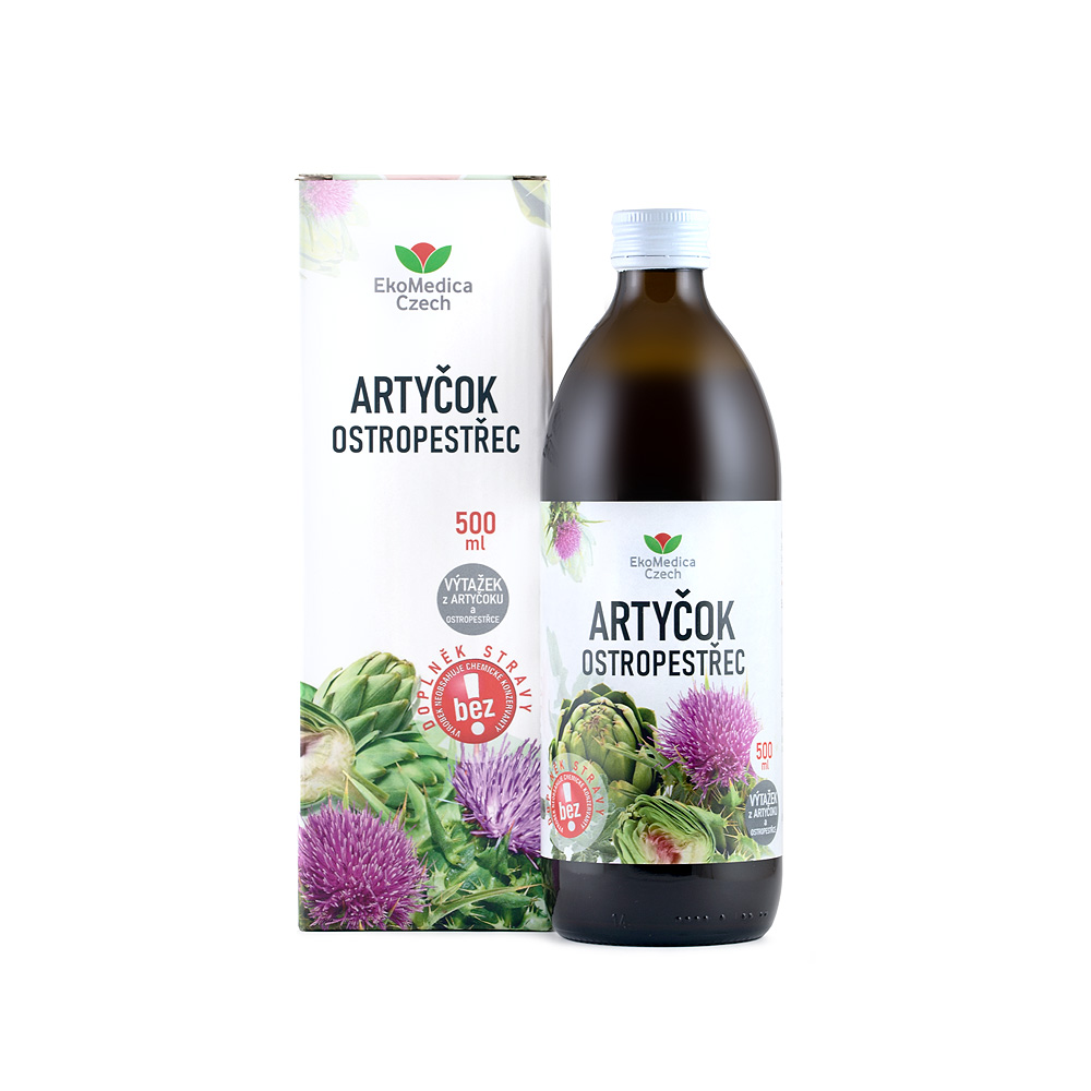 Ekomedica Artyčok + ostropestřec 500 ml Ekomedica