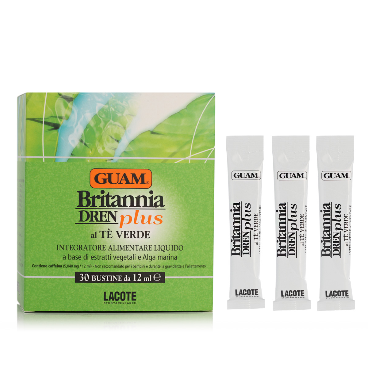 GUAM Britannia Dren Plus with Green Tea Liquid Food Supplement 30 x 12 ml GUAM