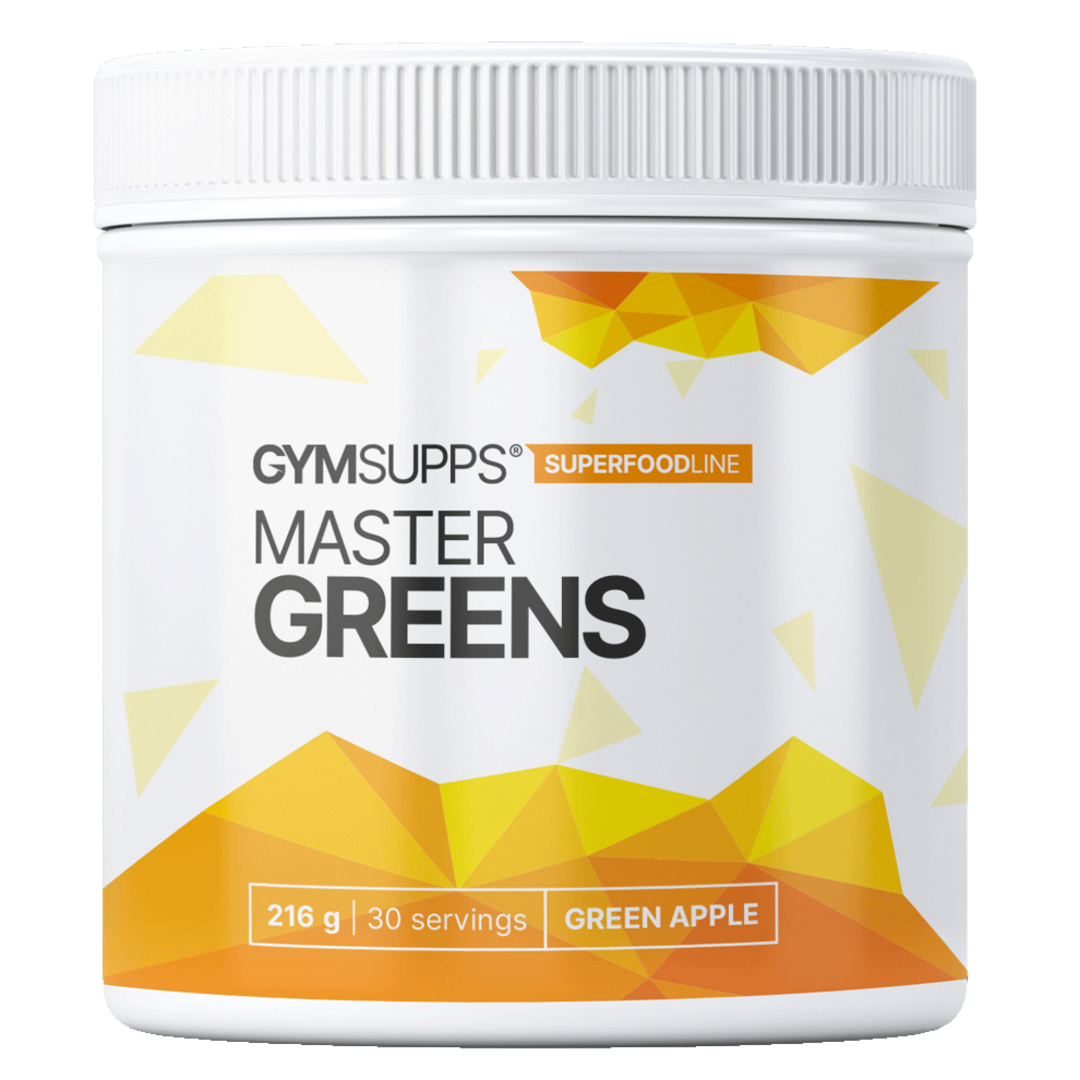 Gymsupps Master Greens zelené jablko Gymsupps