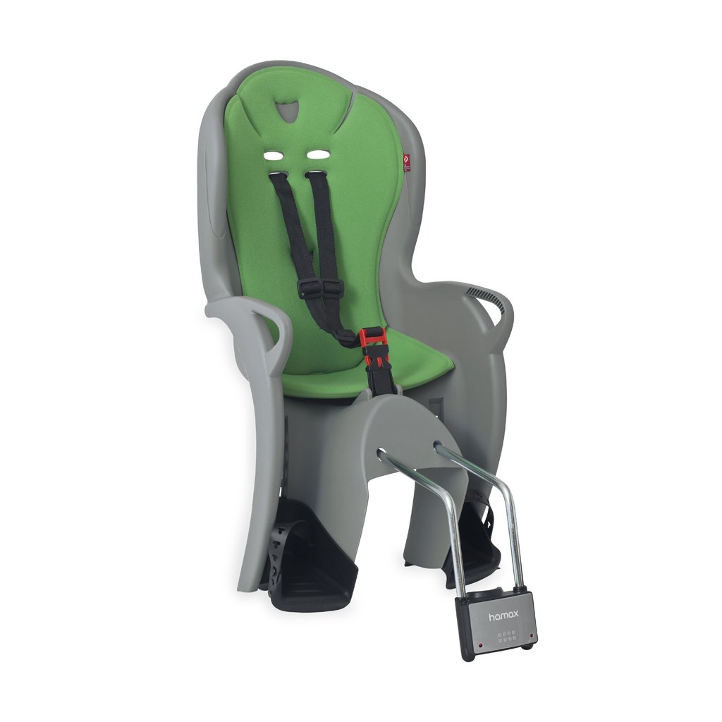 Hamax Cyklosedačka s uzamykatelnym zámkem Kiss grey/green Hamax