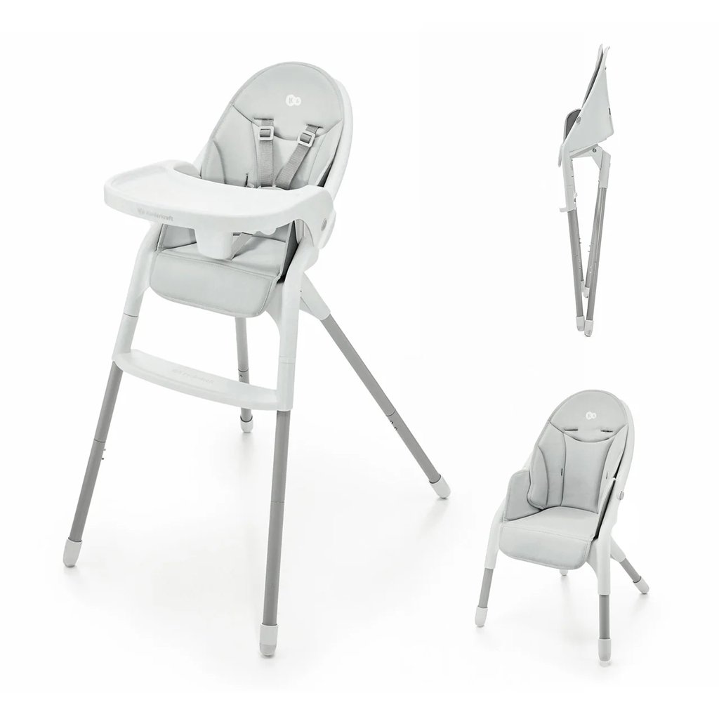 Kinderkraft Židlička jídelní Dinnly 2v1 Grey Kinderkraft