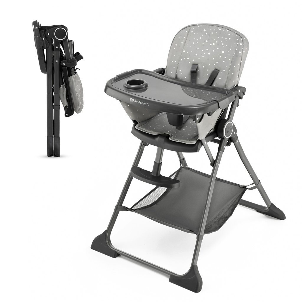 Kinderkraft Židlička jídelní Foldee Grey Kinderkraft