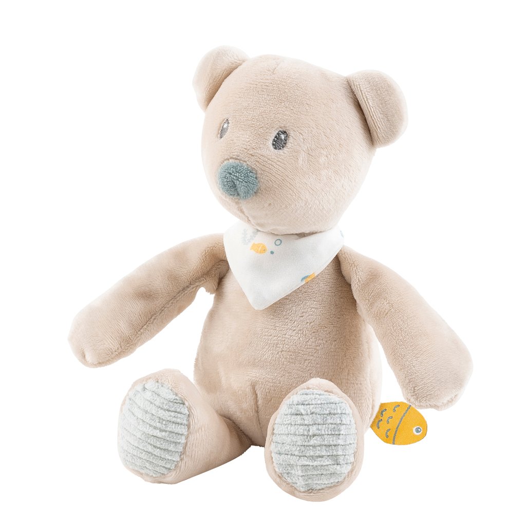 Nattou Medvídek plyšový mini Jules s chrastítkem 20 cm Romeo
