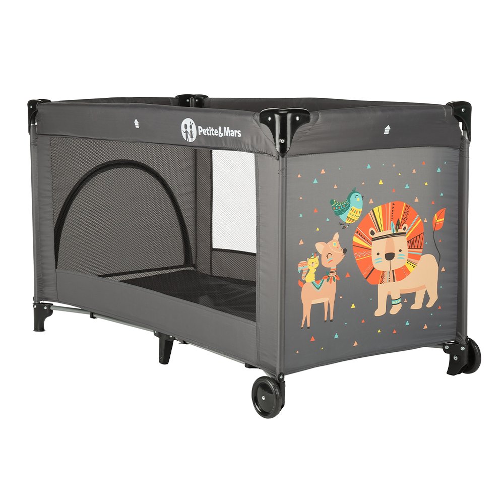 Petite&Mars Postýlka cestovní Koot - Lion Grey Petite&Mars