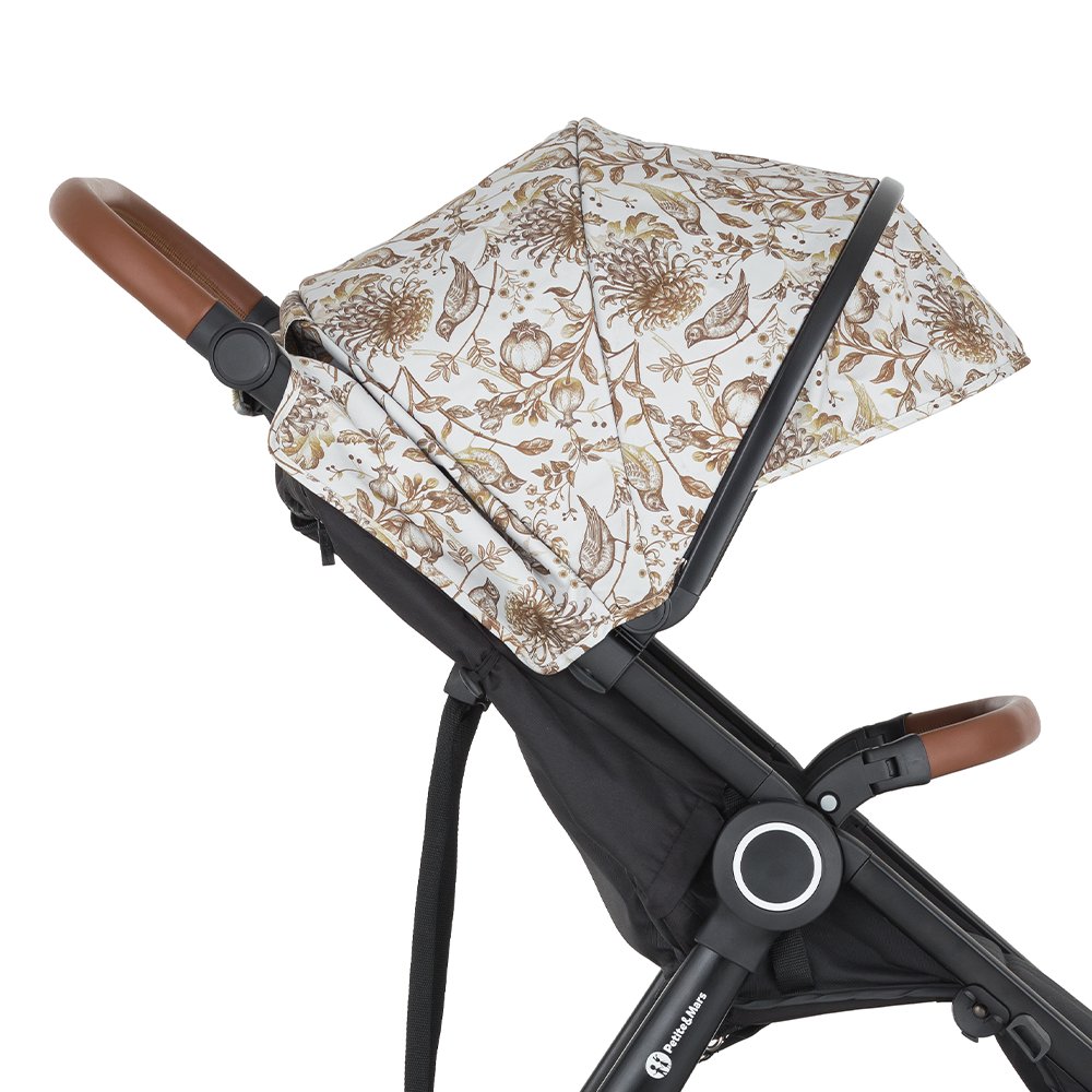 Petite&Mars Stříška ke kočárku Street2 Limited 100 Elegant Birds Petite&Mars