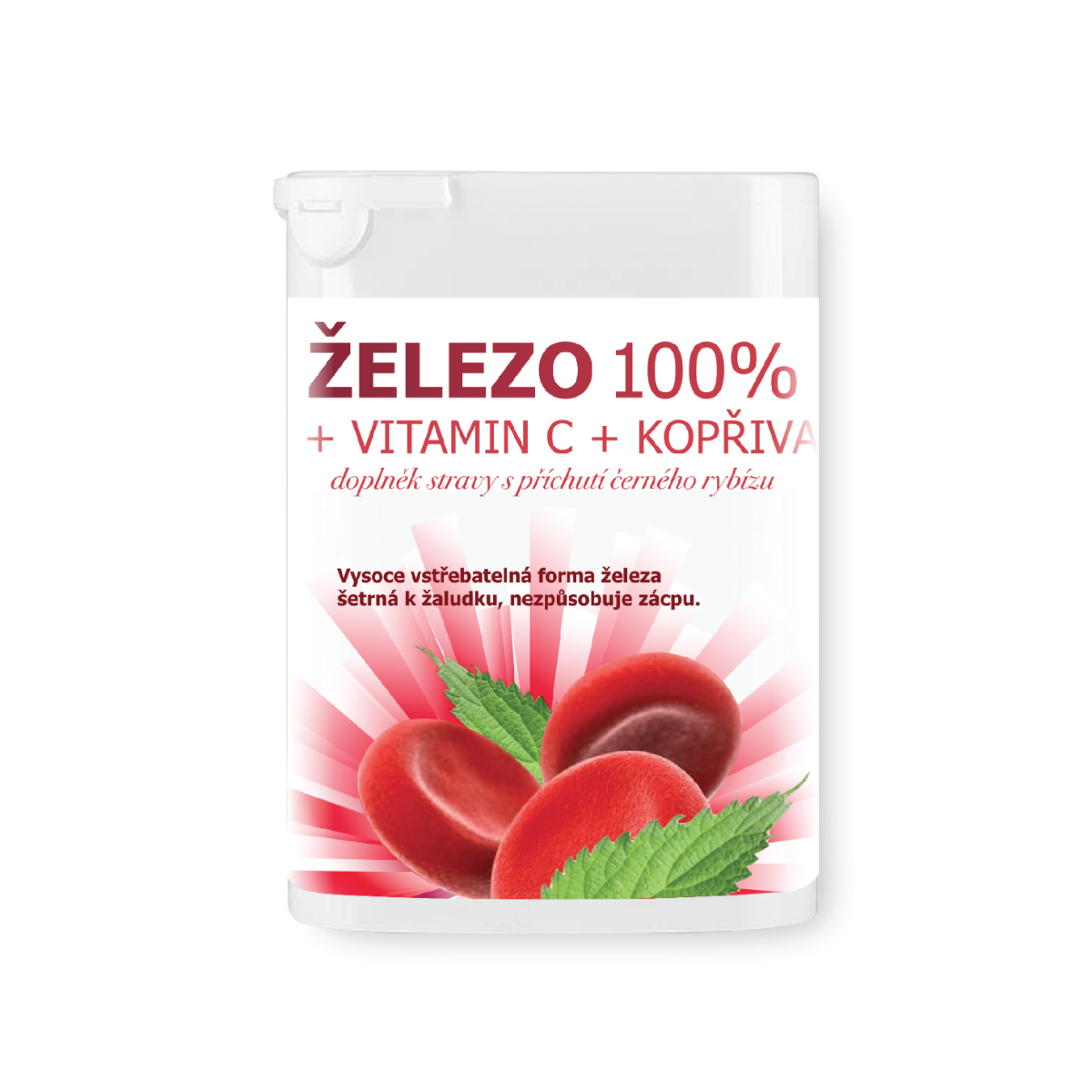 Rapeto Železo 100% + vitamin C + kopřiva 90 tablet Rapeto