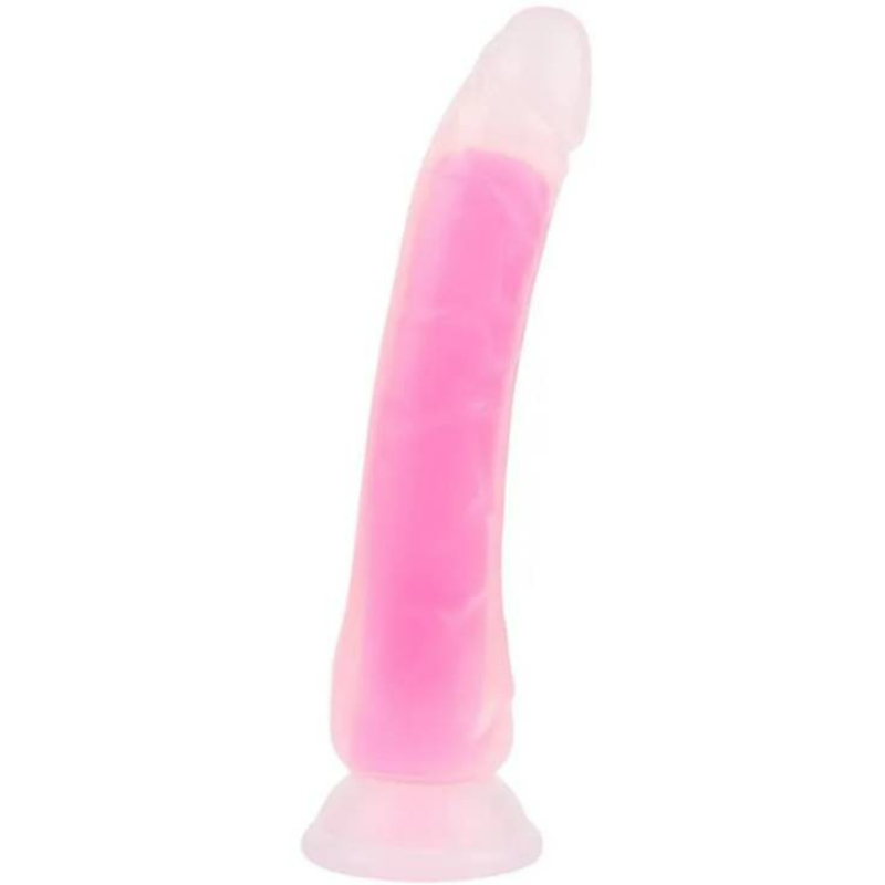 Sexy Elephant Svítící dildo s přísavkou Pinky Glow (21