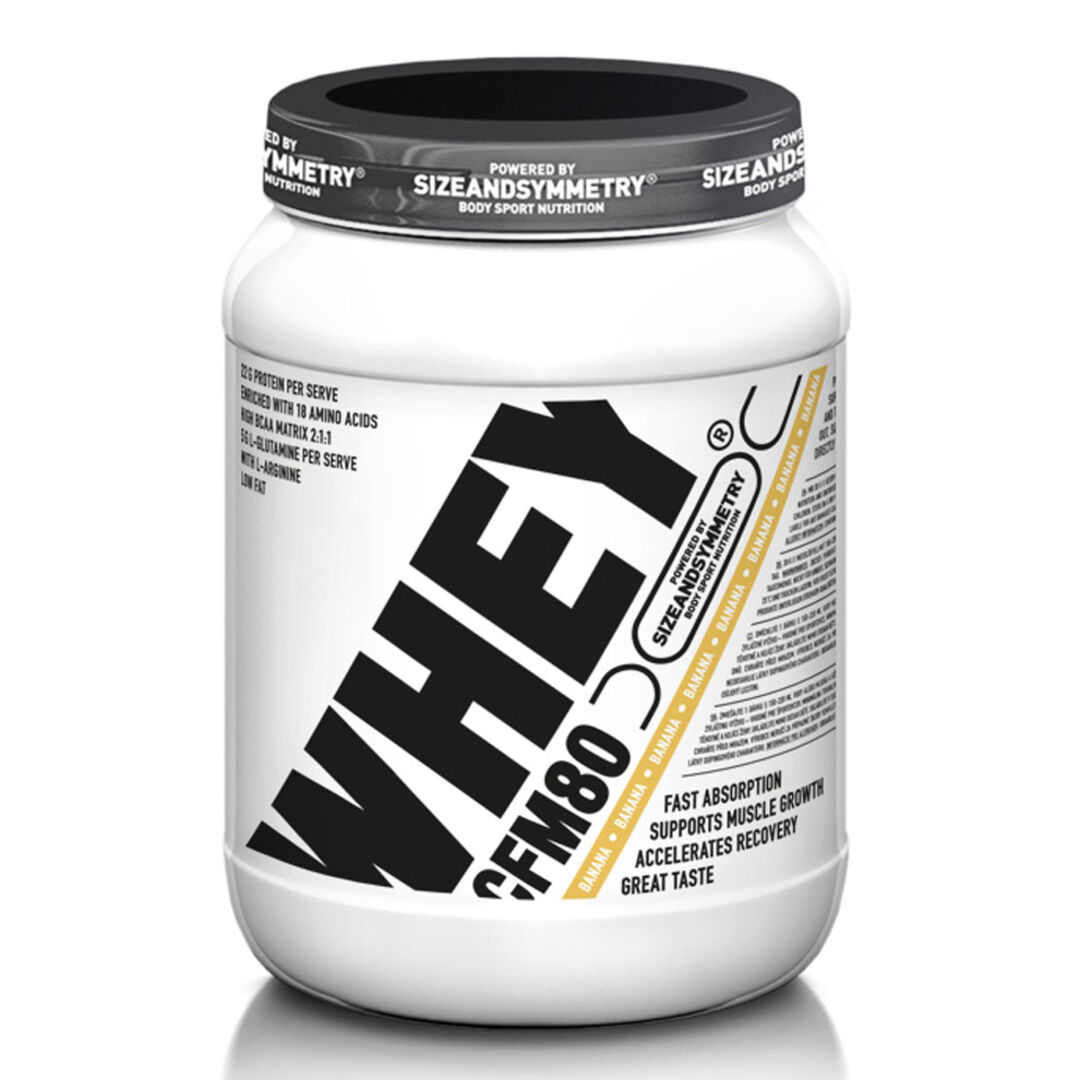 SizeAndSymmetry Whey Protein 80 CFM 1000g - vanilka SizeAndSymmetry