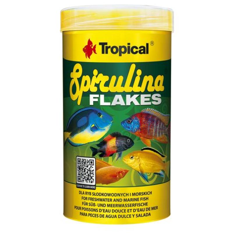 Tropical Spirulina Flakes 250ml/50g krmivo se spirulinou pro sladkovodní a mořské ryby Tropical