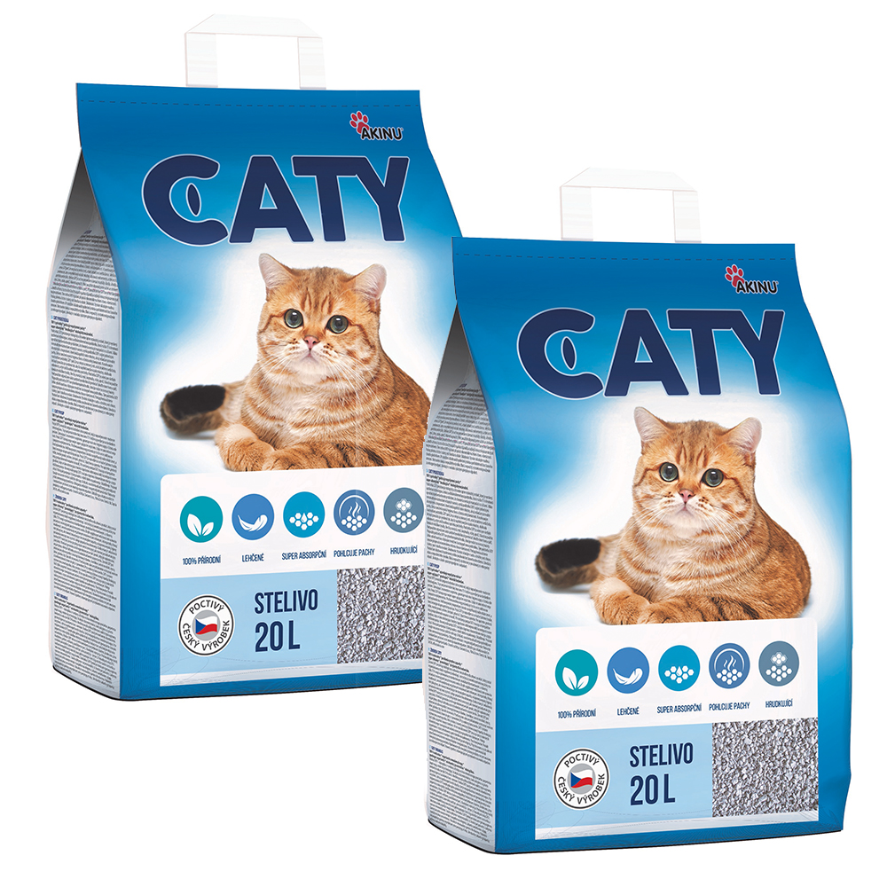 Akinu CATY Křemelinové stelivo pro kočky 2 x 20 l Akinu