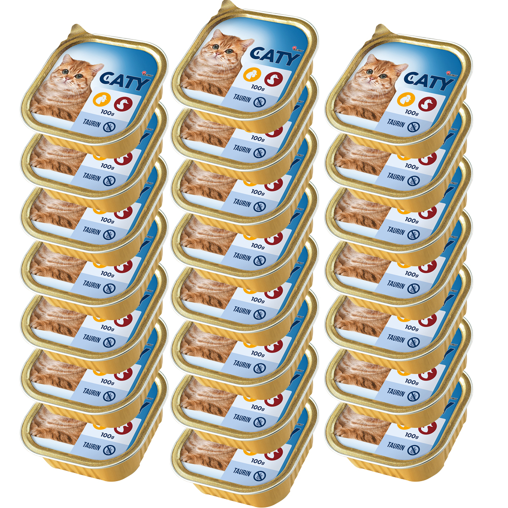 Akinu CATY Kuřecí & kachní paštika pro kočky 22 x 100 g Akinu