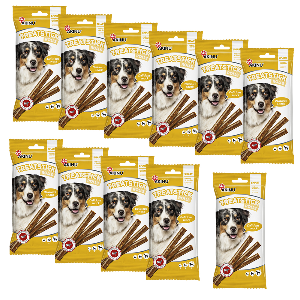Akinu TREATSTICK Dršťkové tyčinky pamlsek pro psy 11 x 12 ks Akinu
