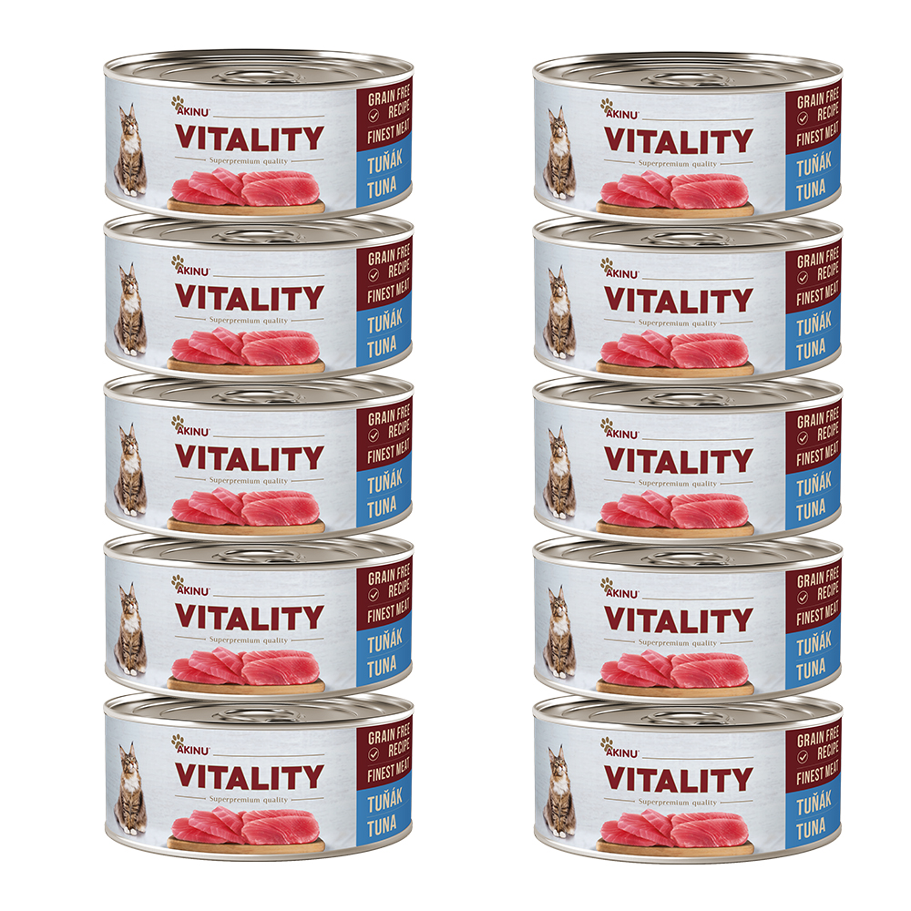 Akinu VITALITY Tuňák konzerva pro kočky 10 x 70 g Akinu