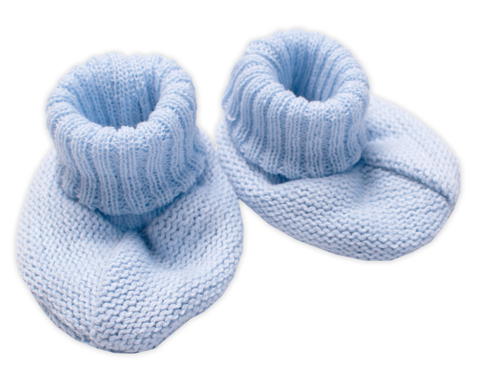 Baby Nellys Pletené botičky/capáčky STAR Hand Made  modré vel.  68/74 Baby Nellys