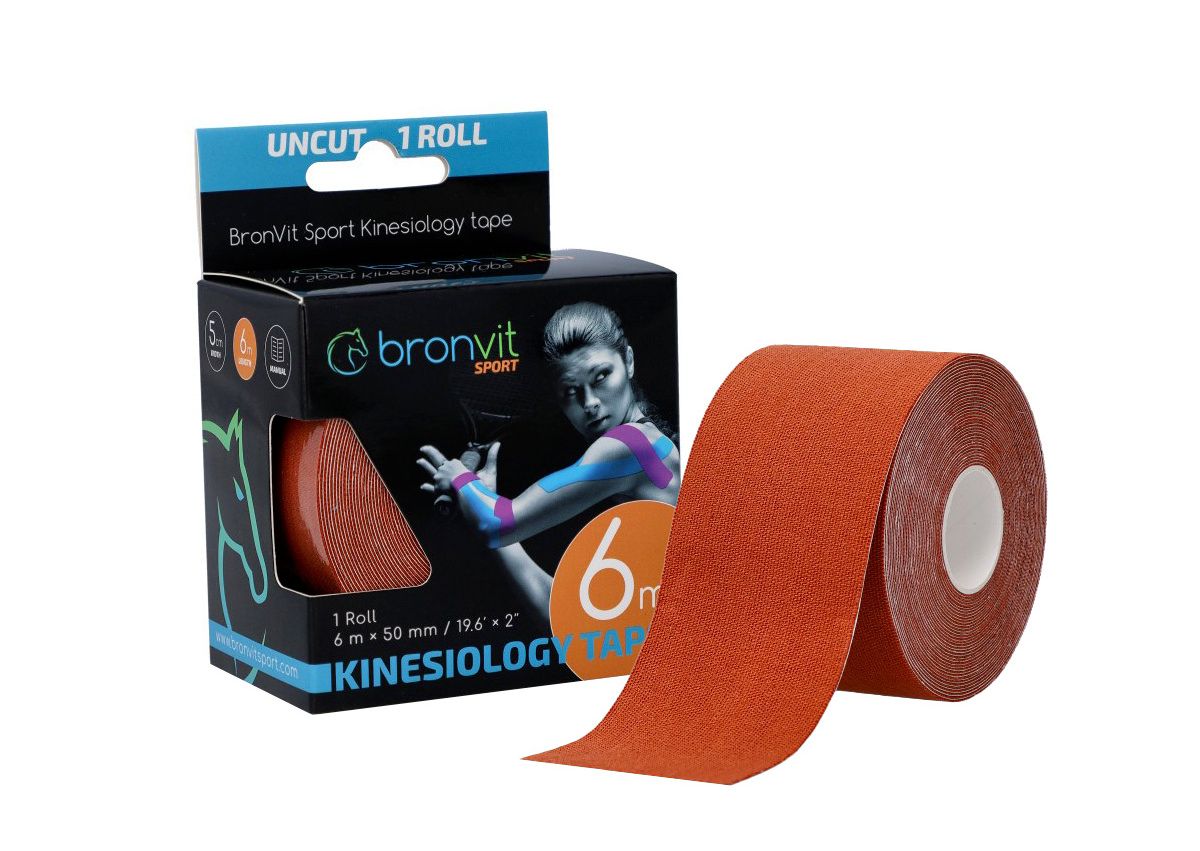 BronVit Sport Kinesio Tape classic 5 cm x 6 m tejpovací páska světle hnědá BronVit Sport