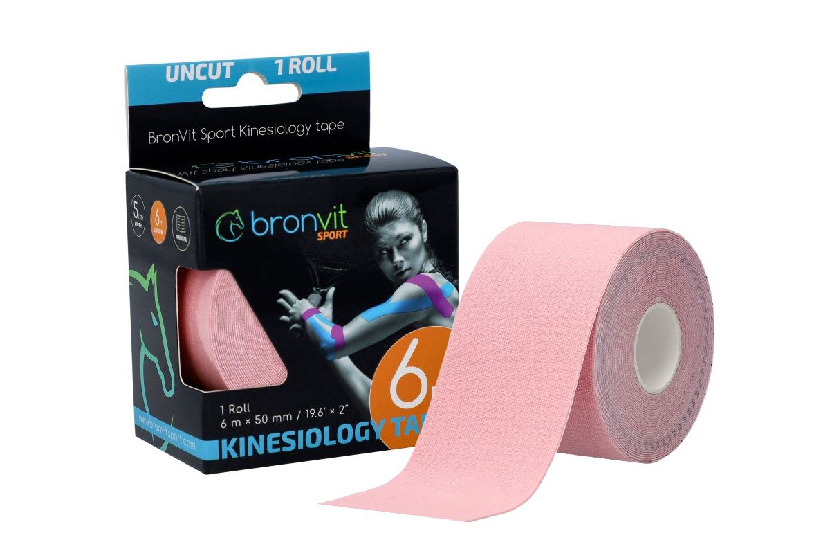 BronVit Sport Kinesio Tape classic 5 cm x 6 m tejpovací páska světle růžová BronVit Sport