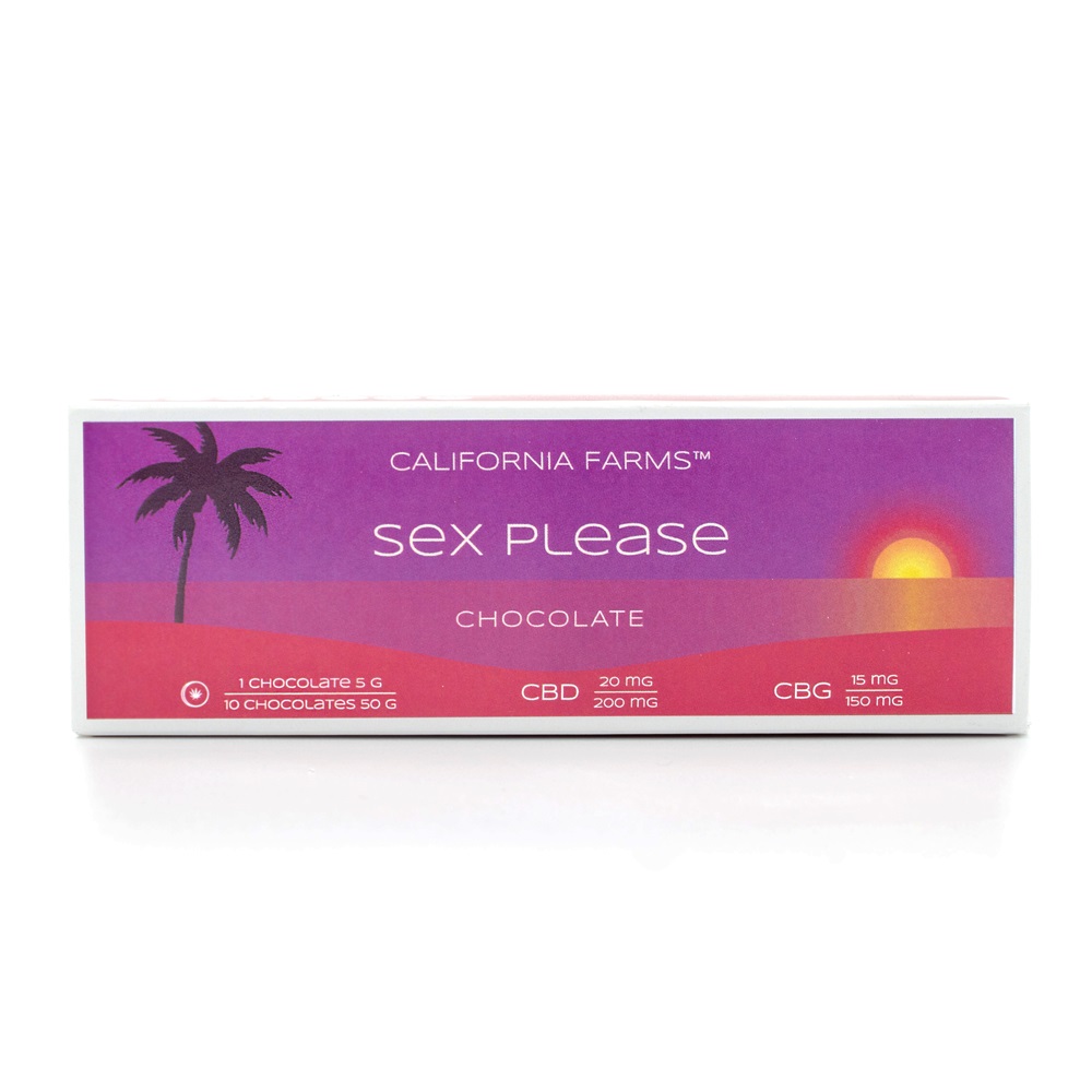 California Farms Sex please 200 mg CBD/150 mg CBG čokoláda 10 ks California Farms
