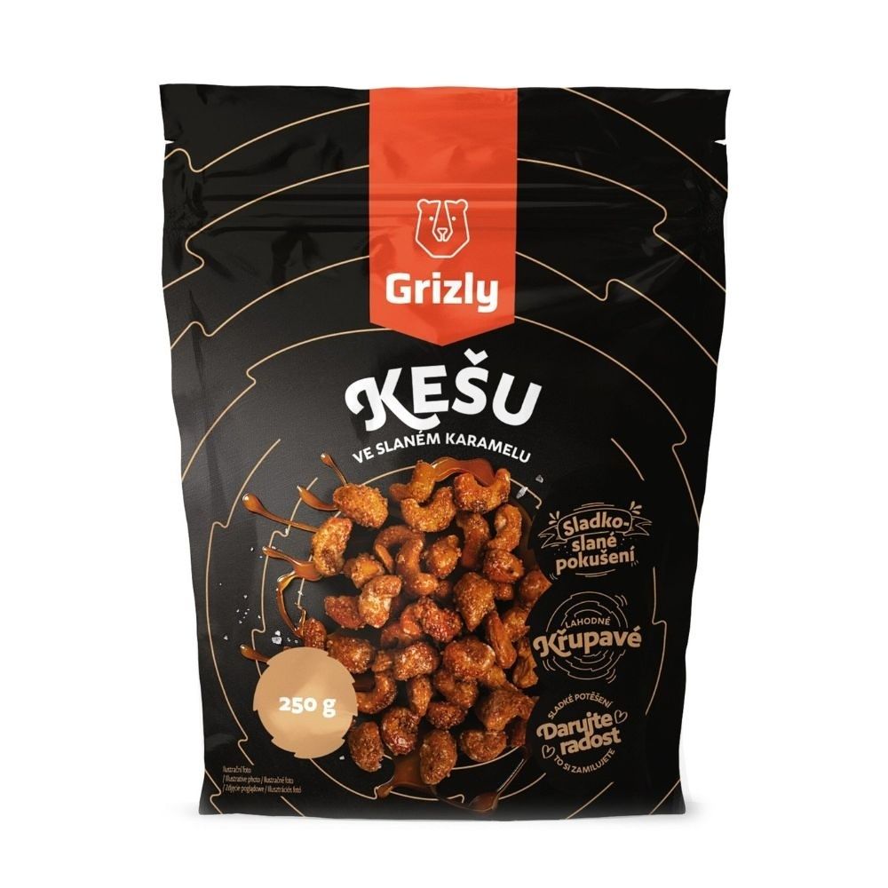 Grizly Kešu ve slaném karamelu 250 g Grizly