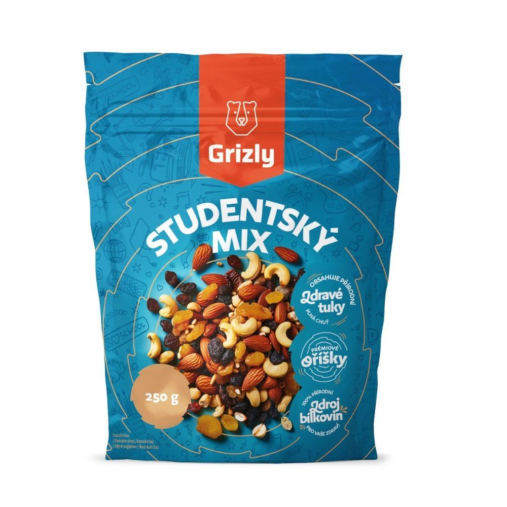 Grizly Studentský mix 250 g Grizly