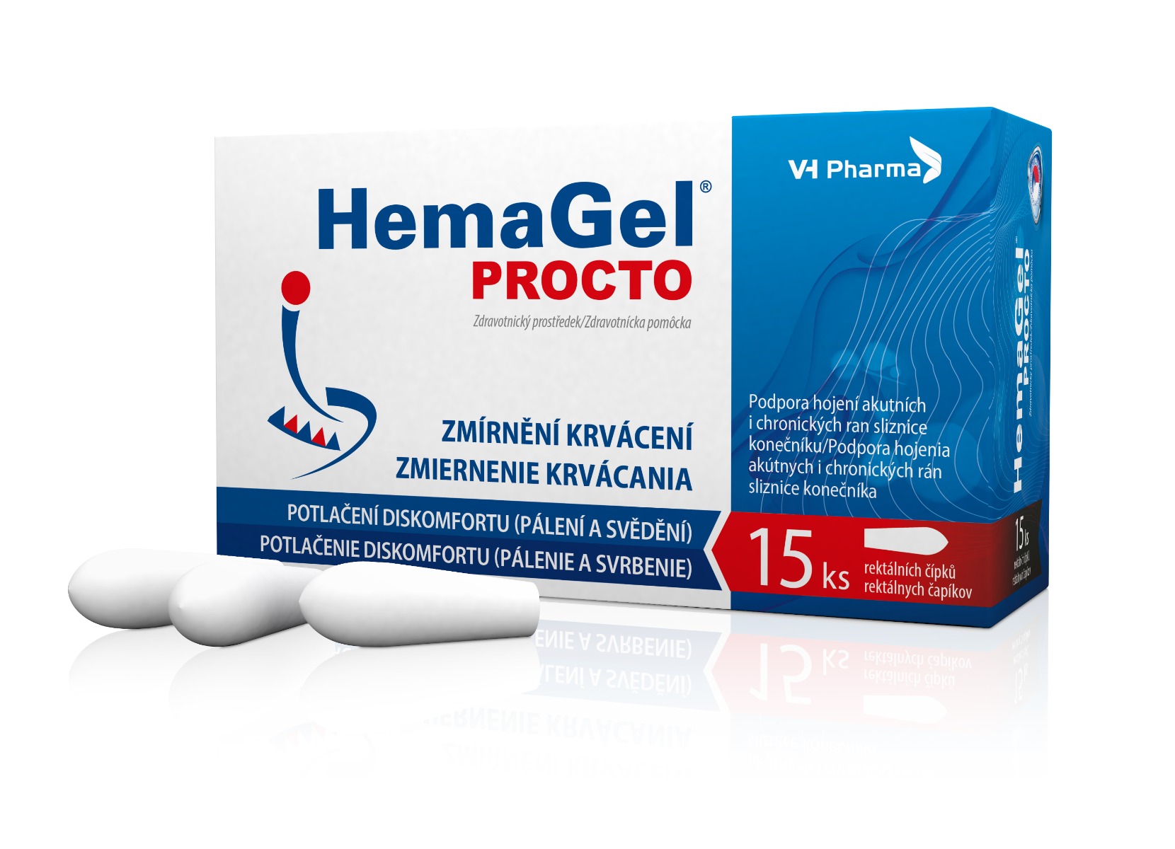 Hemagel PROCTO rektální čípky 15 ks Hemagel