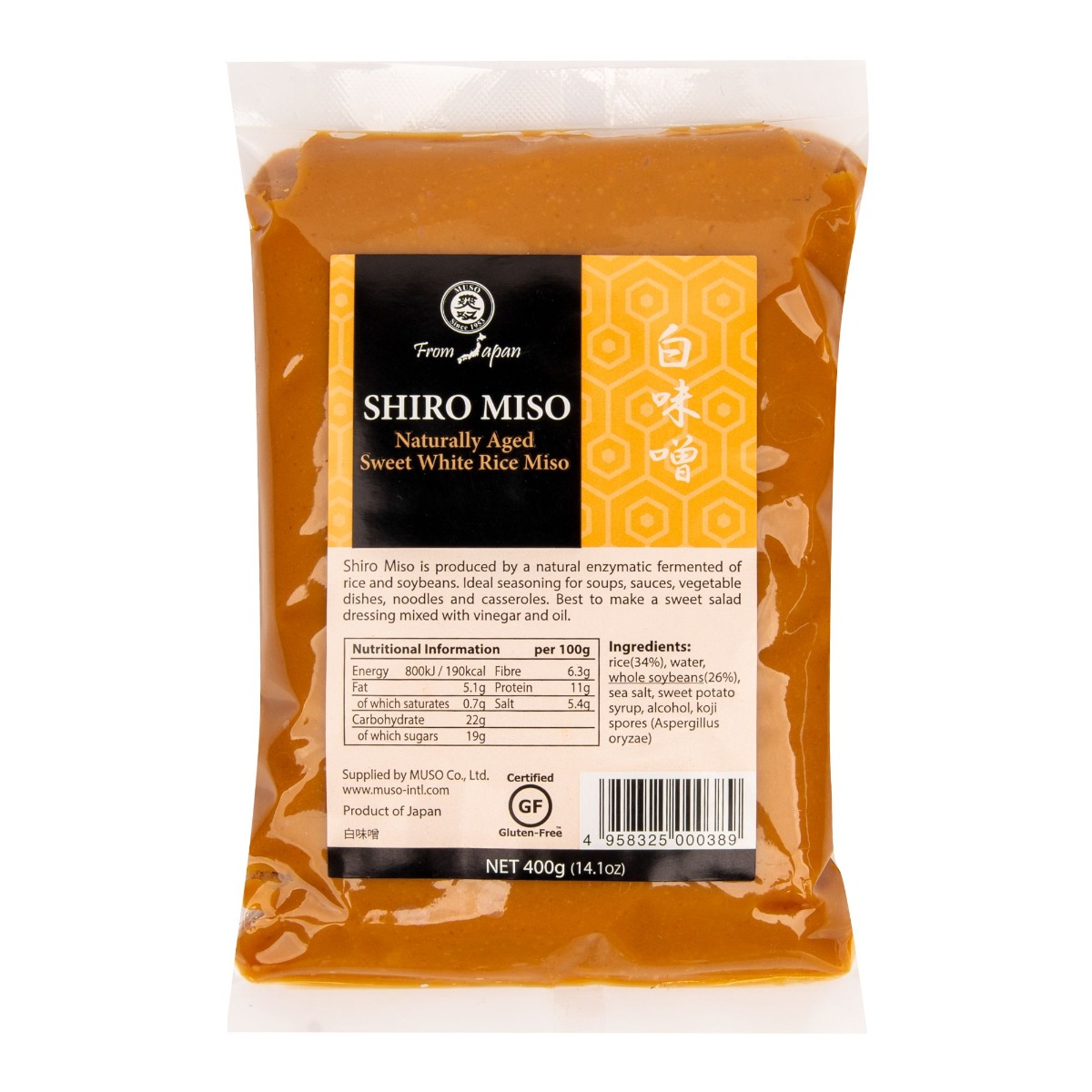 Muso Miso Shiro bílá rýže 400 g Muso