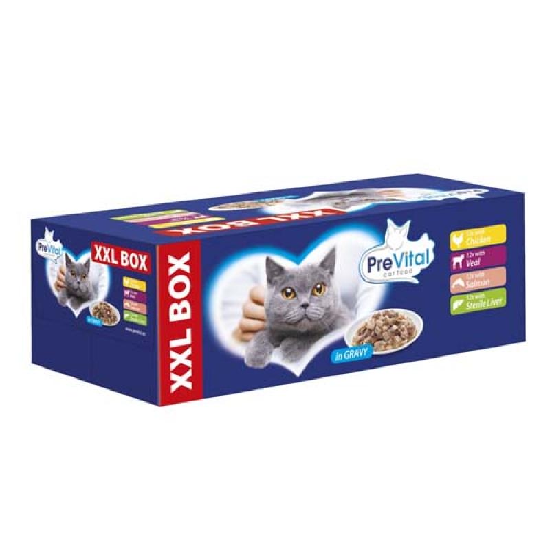 Prevital XXL BOX 48x100g kapsičky pro kočky kuře