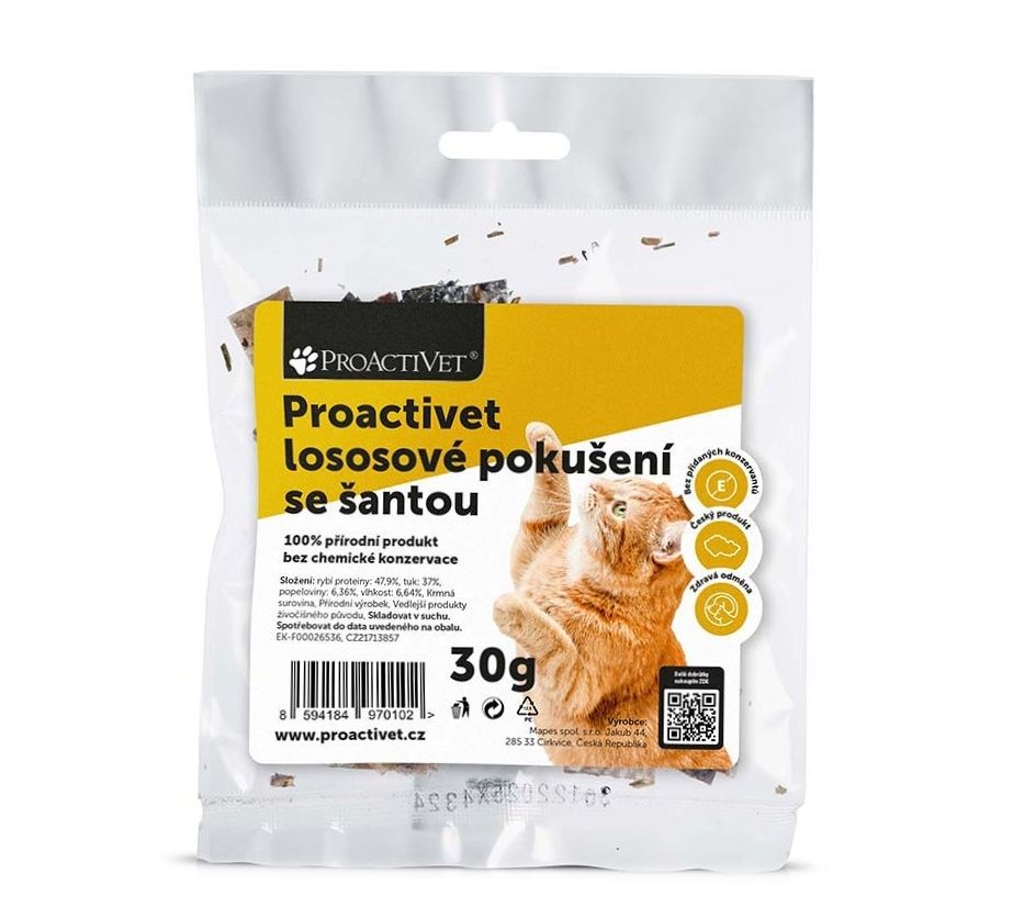Proactivet Lososové pokušení se šantou kočičí 30 g Proactivet