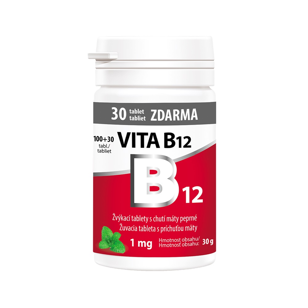Vitabalans Vita B12 1 mg 100+30 žvýkacích tablet Vitabalans