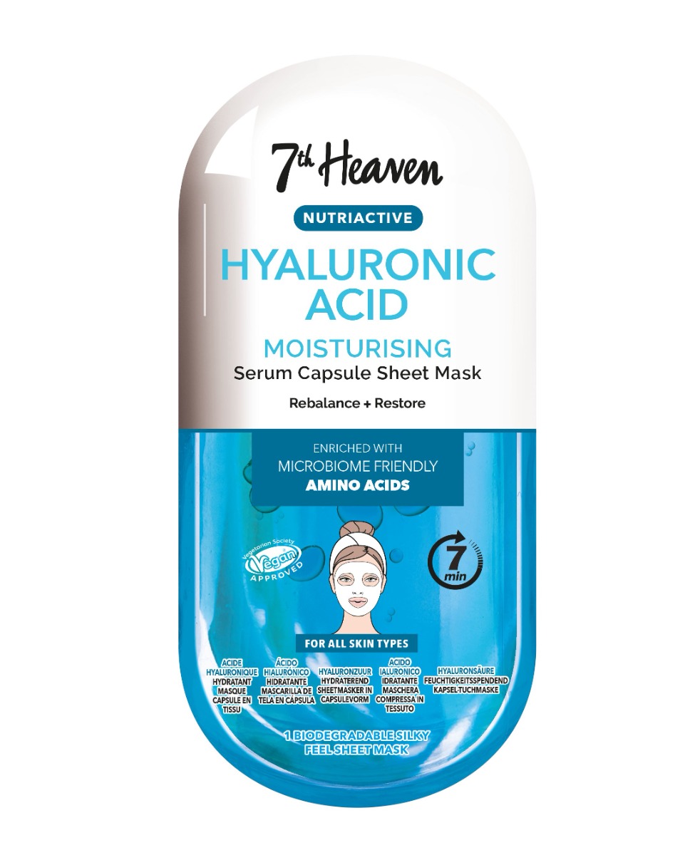 7th Heaven Nutriactive HYALURONIC ACID hydratační pleťová maska 20 g 7th Heaven