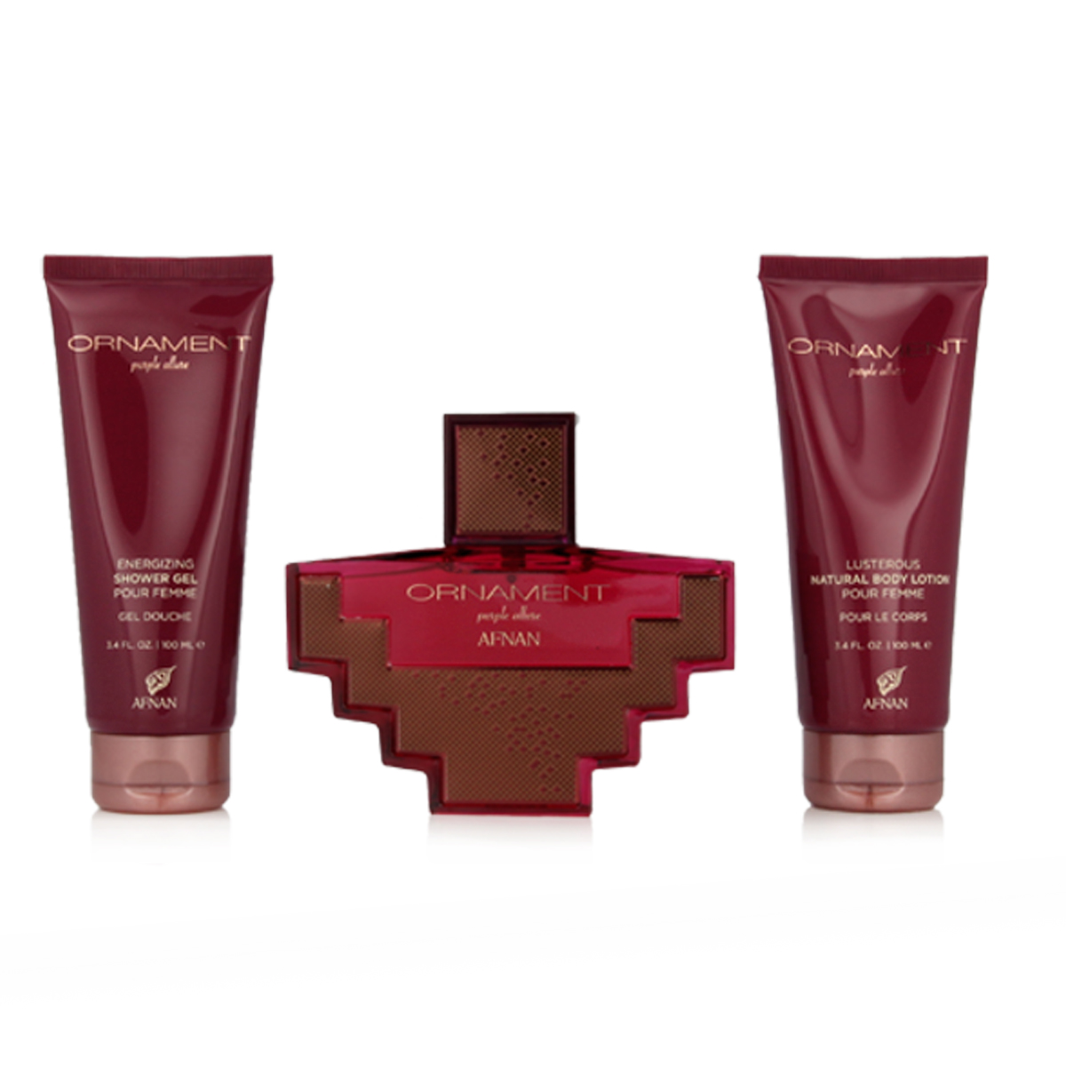 Afnan Ornament Purple Allure EDP 100 ml + SG 100 ml + BL 100 ml W Afnan