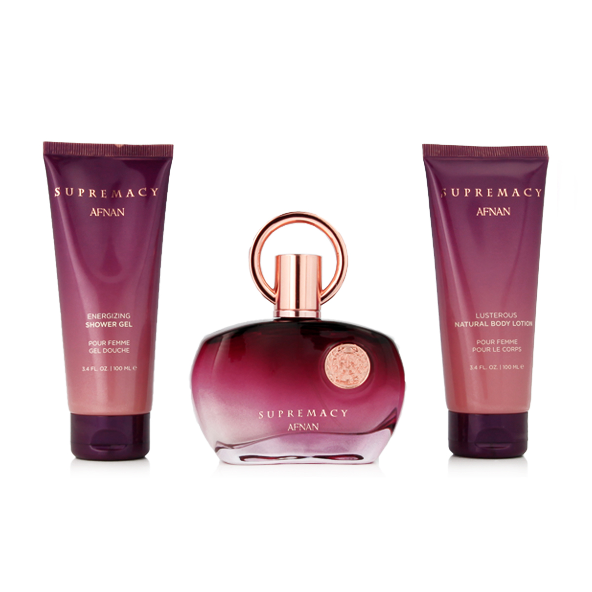 Afnan Supremacy Purple EDP 100 ml + SG 100 ml + BL 100 ml W Afnan
